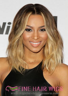 14 Inch Wavy Medium Wigs For African American Women The Same As The Hairstyle In The Picture oa