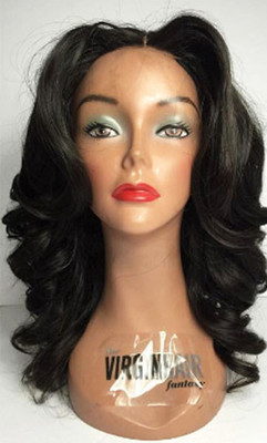 18 Inch Middle Part Wavy Wigs For African American Women The Same As The Hairstyle In Picture lw