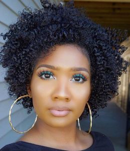 10 Inch Short Curly Wigs For African American Women The Same As The Hairstyle In The Picture ft