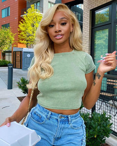 24 Inch Wig Side Part Long Blonde Wig Body Wave Wig Glueless 13x4 Lace Front Wig For Black Women