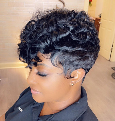 6 Inch Wig Natural Short Curly Pixie Wigs For Black Women High Quality Short Black Wig Brown Wig