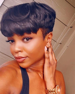6 Inch Wig Pixie Cut Wig Short Human Hair Wigs For Black Women Real Human Hair Wigs Natural Wigs