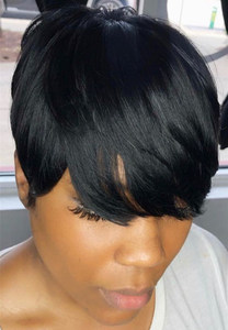 6 Inch Wig Pixie Cut Wig Short Human Hair Wigs For Black Women Virgin Hair Wigs Natural Hair Wigs