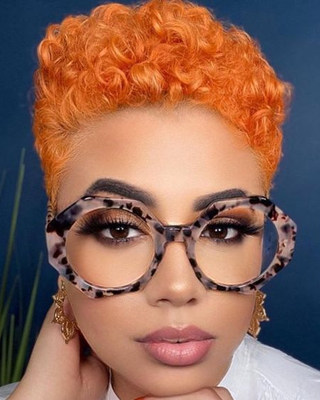 6 Inch Wig Short Orange Ginger Red Human Hair Wigs For Black Women Real Hair Wigs Natural Wigs