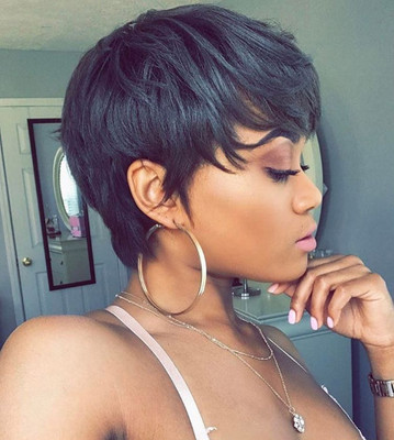 6 Inch Short Wigs For African American Women The Same As The Hairstyle In The Picture ej