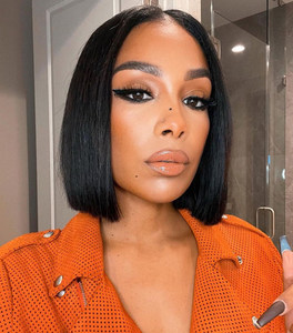 12 Inch Bob Wig Blunt Straight Bob Wig Middle Part Bob Lace Front Wigs For Black Women Frontal Wig