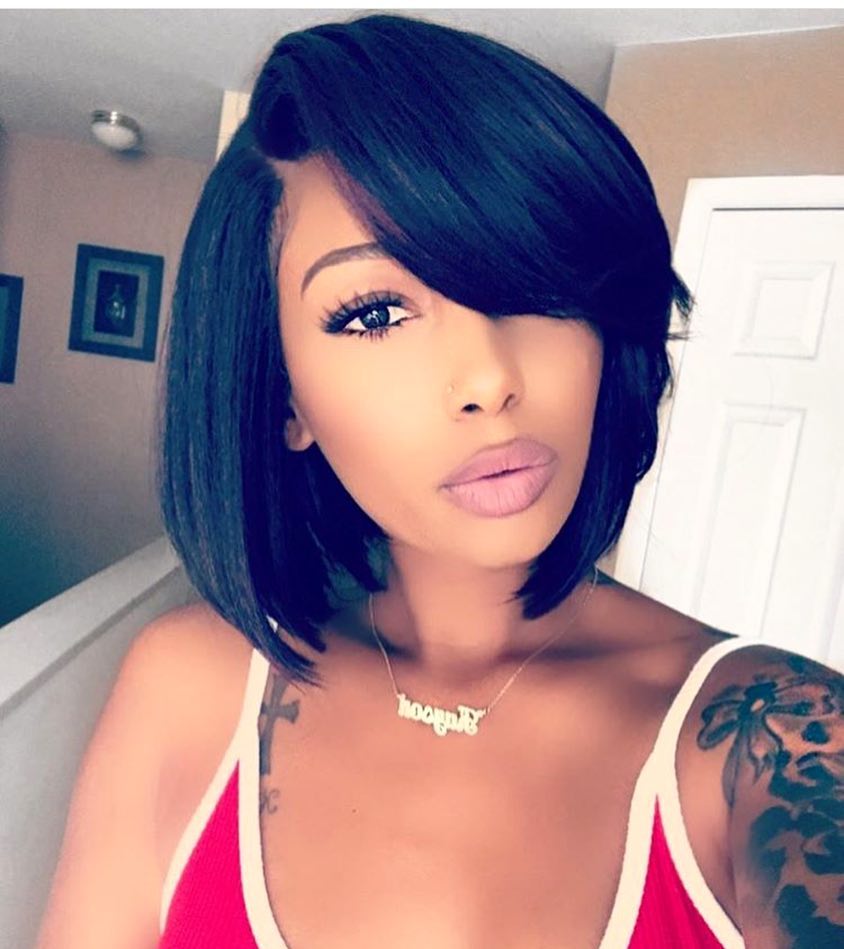 12 Inch Bob With Bangs Wigs For African American Women The ...