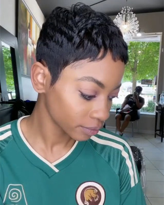 6 Inch Wig Natural Pixie Cut Wig Cute Black Short Pixie Wigs For Black Women High Quality Wigs