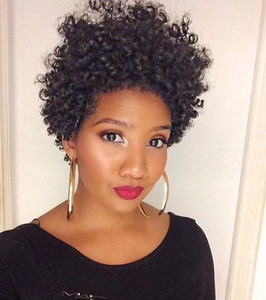 8 Inch Short Curly Wigs For African American Women The Same As The Hairstyle In The Picture fm