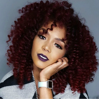 14 Inch Curly Wigs For African American Women The Same As The Hairstyle In The Picture cf