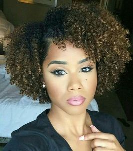 12 Inch Kinky Curly Wigs For African American Women The Same As The Hairstyle In The Picture nv