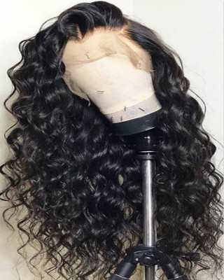 26 Inch Wig Side Part Deep Wave Frontal Wig Glueless Lace Front Wigs For Black Women Long Wigs